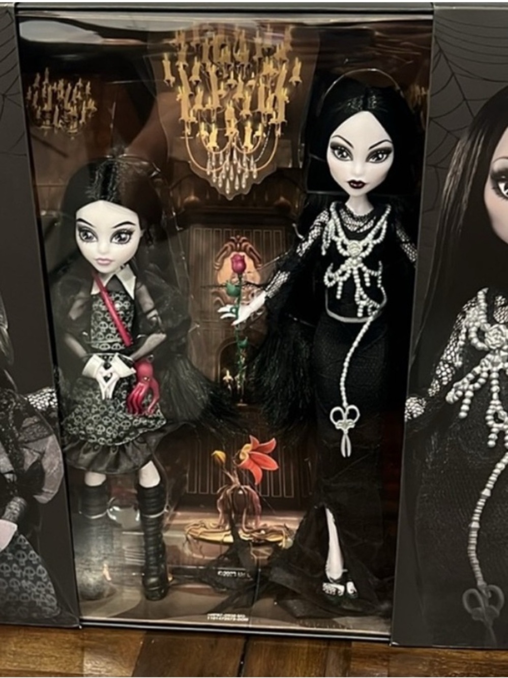 Monster High Addams Family Morticia & Wednesday Dolls collectible Mattel